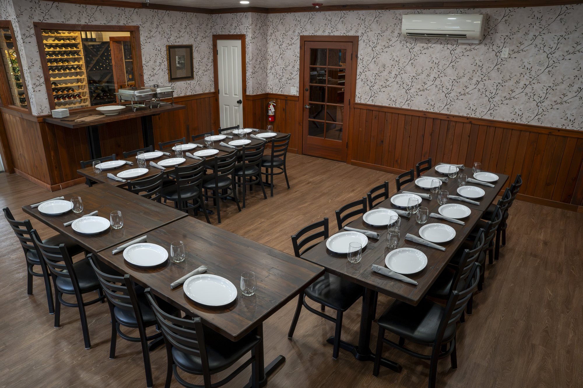 The Venue private events room at 130 Maple Street, Auburn, set for a dinner